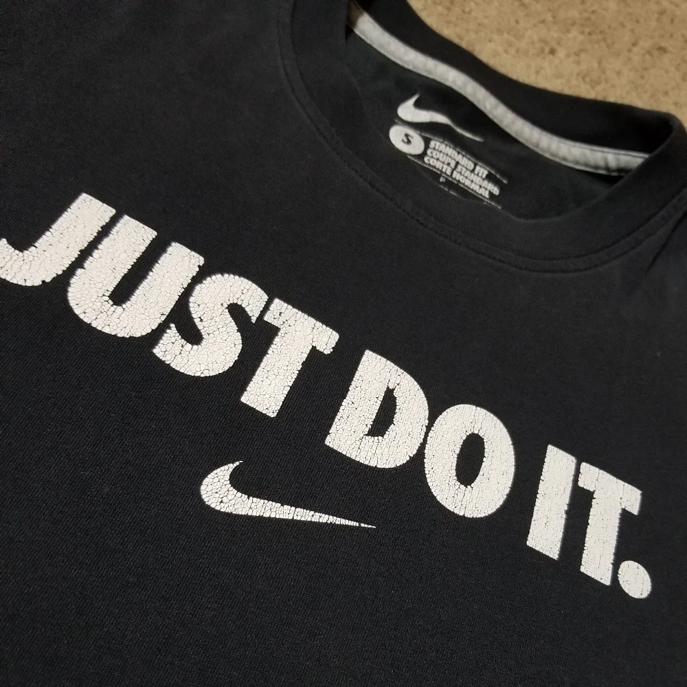 VTG NIKE "Just Do It" Athletic Swoosh Shirt-S - Picture 5 of 5